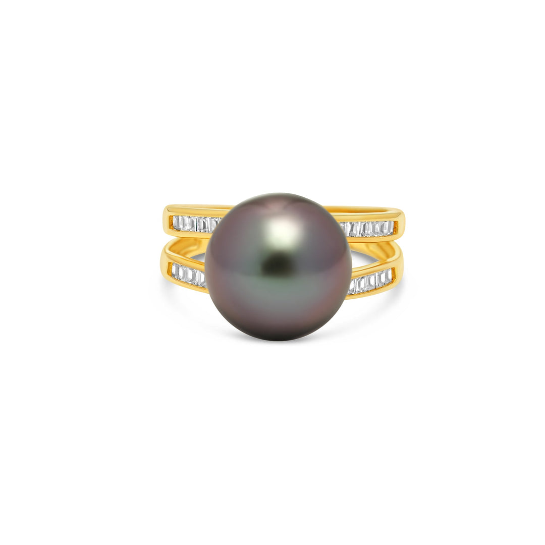 1pcs Tahitian Pearl Ring 925 Silver SHM1618