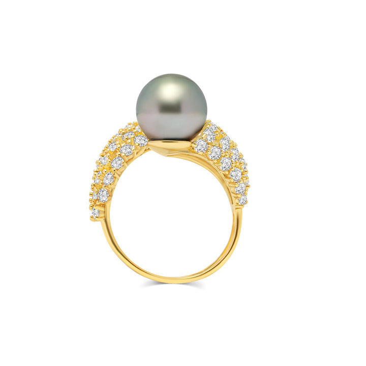 1pcs Tahitian Pearl Ring 925 Silver SHM1649 CMP8