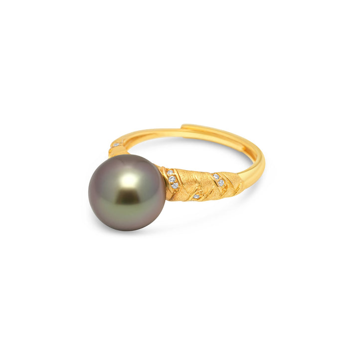 1pcs Tahitian Pearl Ring 925 Silver SHM1701 THMIX4