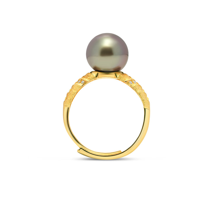 1pcs Tahitian Pearl Ring 925 Silver SHM1701 THMIX4