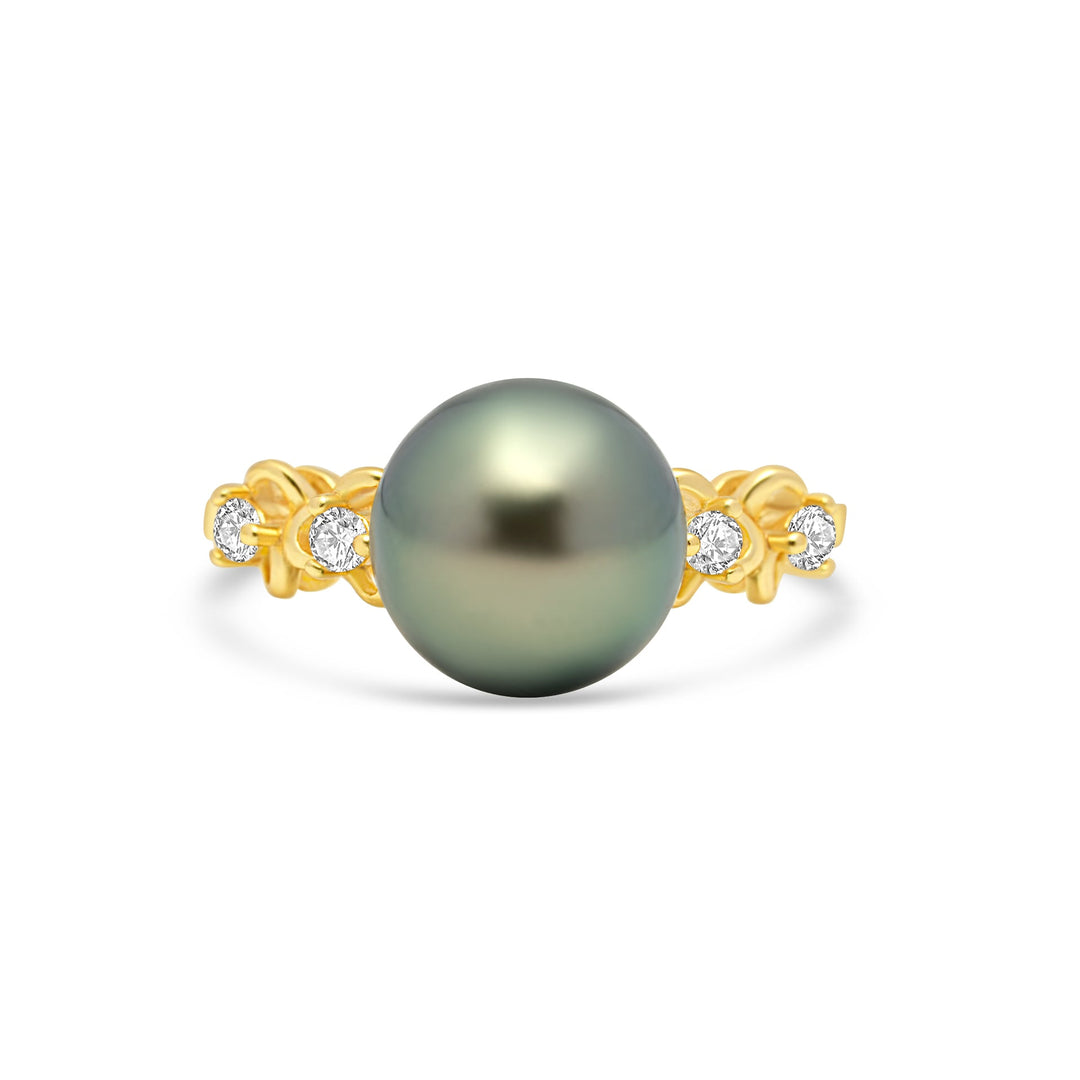 1pcs Tahitian Pearl Ring 925 Silver SHM1704