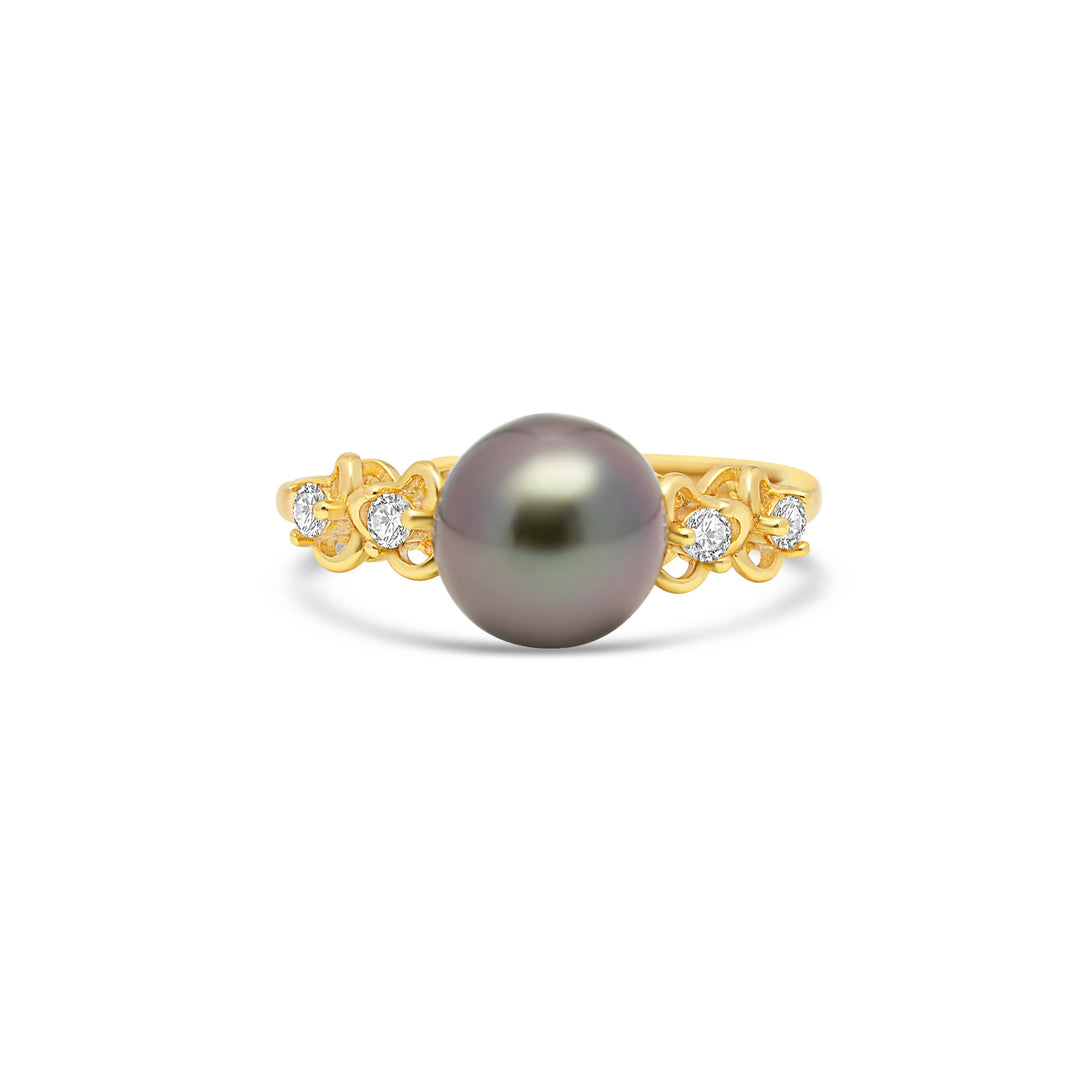 1pcs Tahitian Pearl Ring 925 Silver SHM1704