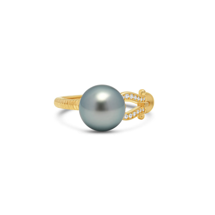 1pcs Tahitian Pearl Ring 925 Silver SHM1705 OR6