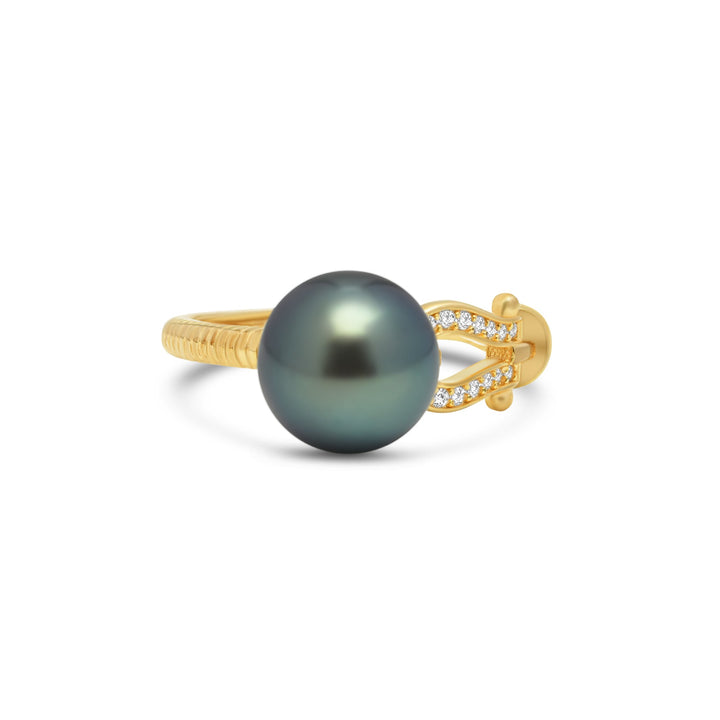 1pcs Tahitian Pearl Ring 925 Silver SHM1705 OR6