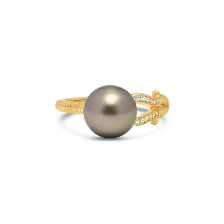 1pcs Tahitian Pearl Ring 925 Silver SHM1705 OR6
