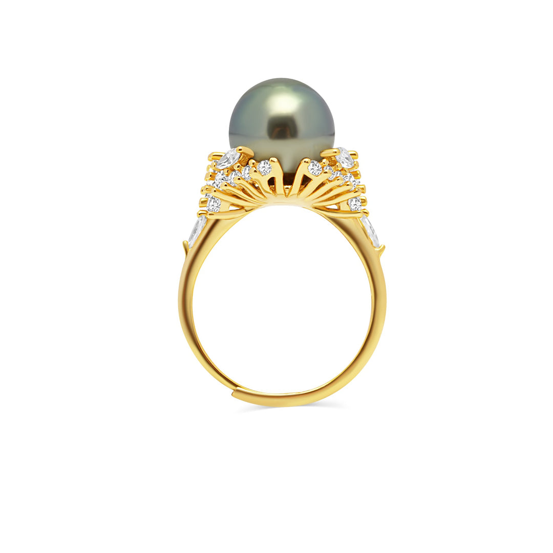 1pcs Tahitian Pearl Ring 925 Silver SHM1712
