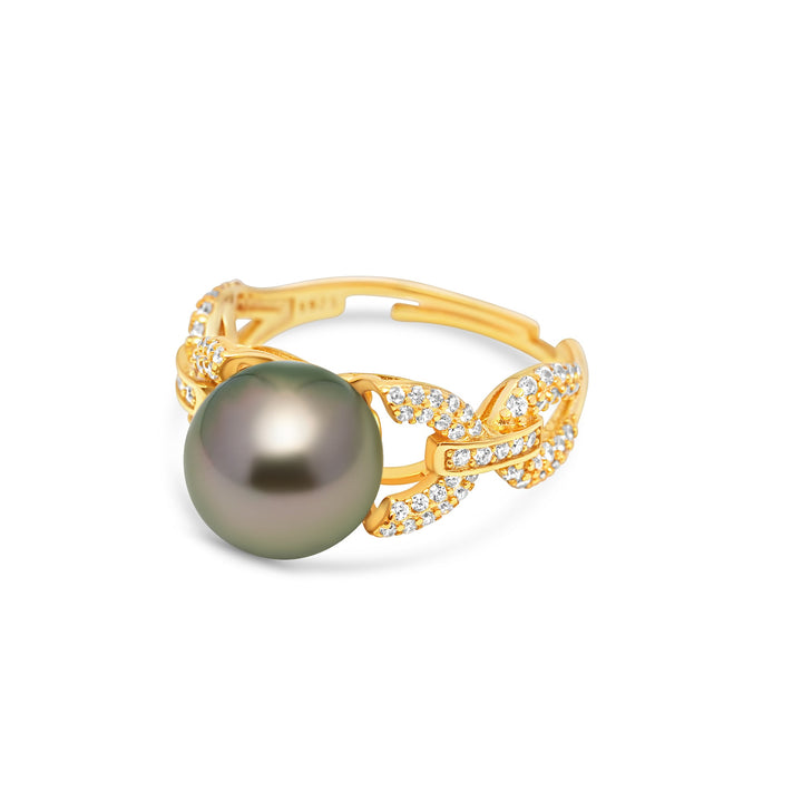 1pcs Tahitian Pearl Ring 925 Silver SHM1715