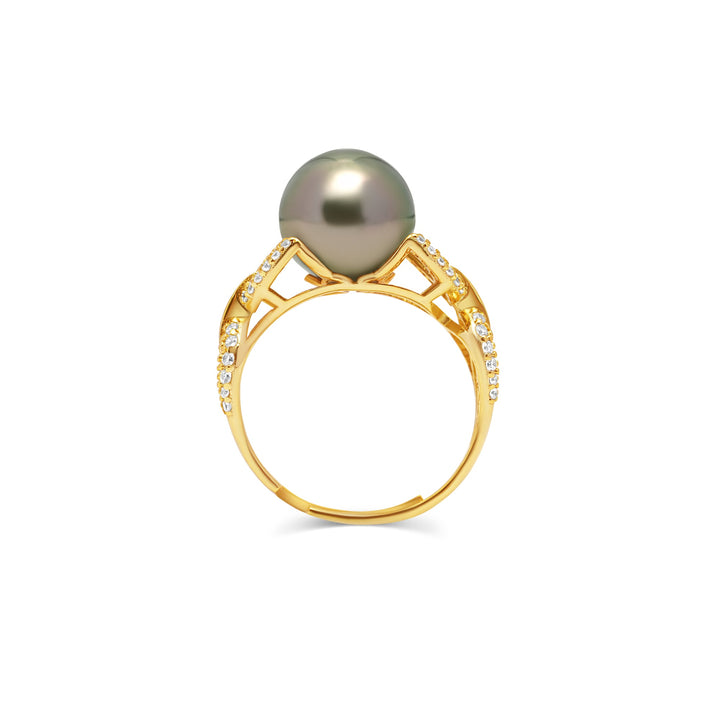 1pcs Tahitian Pearl Ring 925 Silver SHM1715