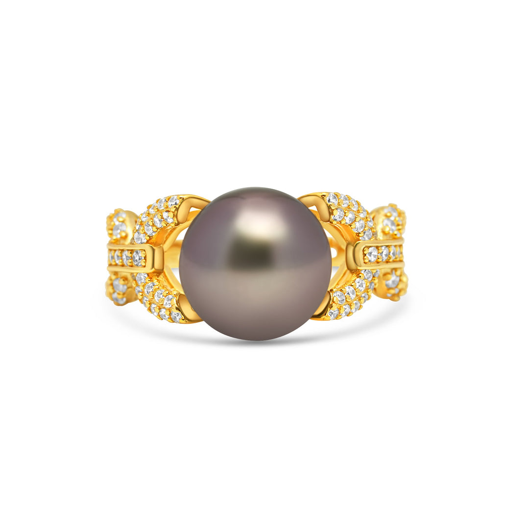 1pcs Tahitian Pearl Ring 925 Silver SHM1715
