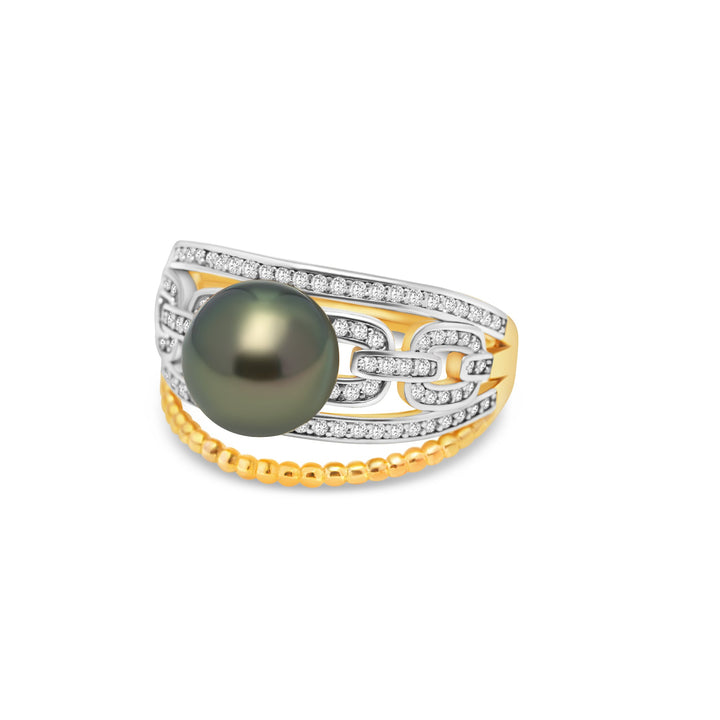 1pcs Tahitian Pearl Ring 925 Silver SHM1781