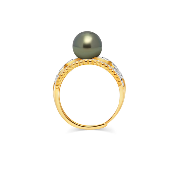1pcs Tahitian Pearl Ring 925 Silver SHM1781