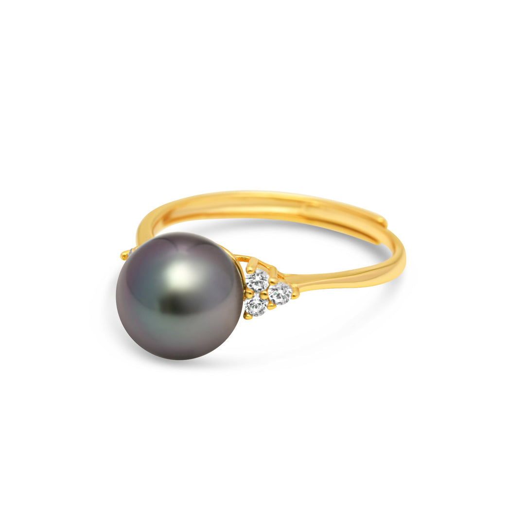 1pcs Tahitian Pearl Ring 925 Silver SHM1804 HL4
