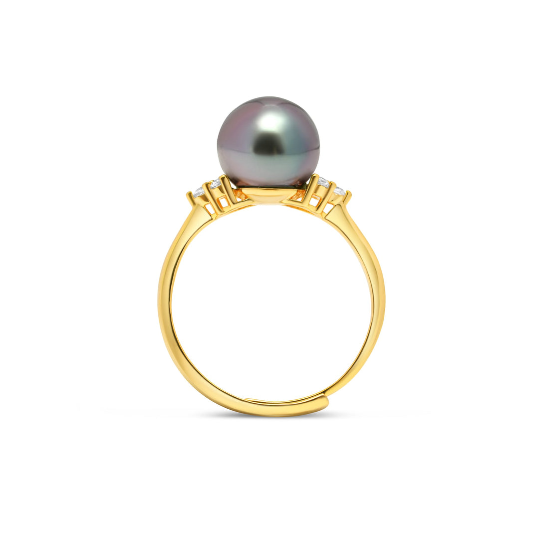 1pcs Tahitian Pearl Ring 925 Silver SHM1804 HL4
