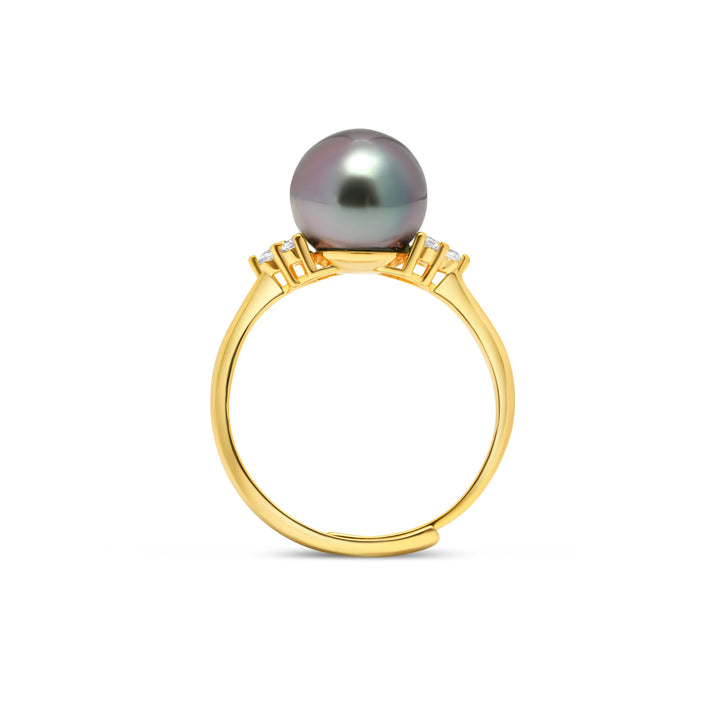 1pcs Tahitian Pearl Ring 925 Silver SHM1804 HL4