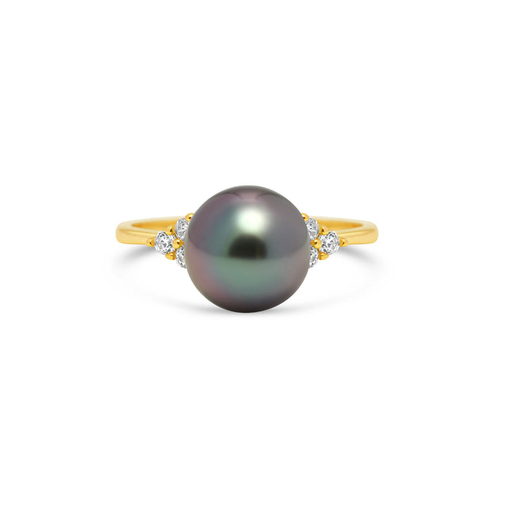 1pcs Tahitian Pearl Ring 925 Silver SHM1804 HL4