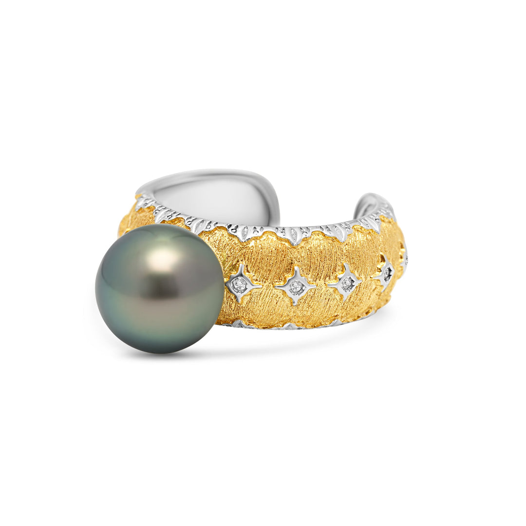 1pcs Tahitian Pearl Ring 925 Silver SHM1808