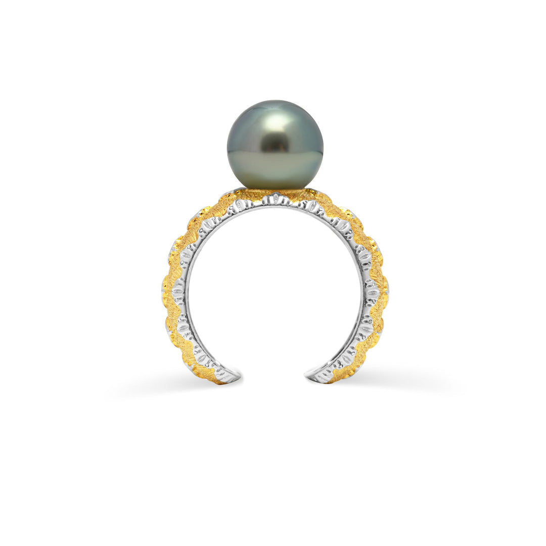 1pcs Tahitian Pearl Ring 925 Silver SHM1808