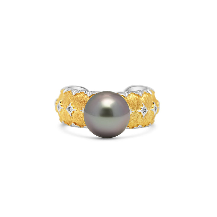 1pcs Tahitian Pearl Ring 925 Silver SHM1808