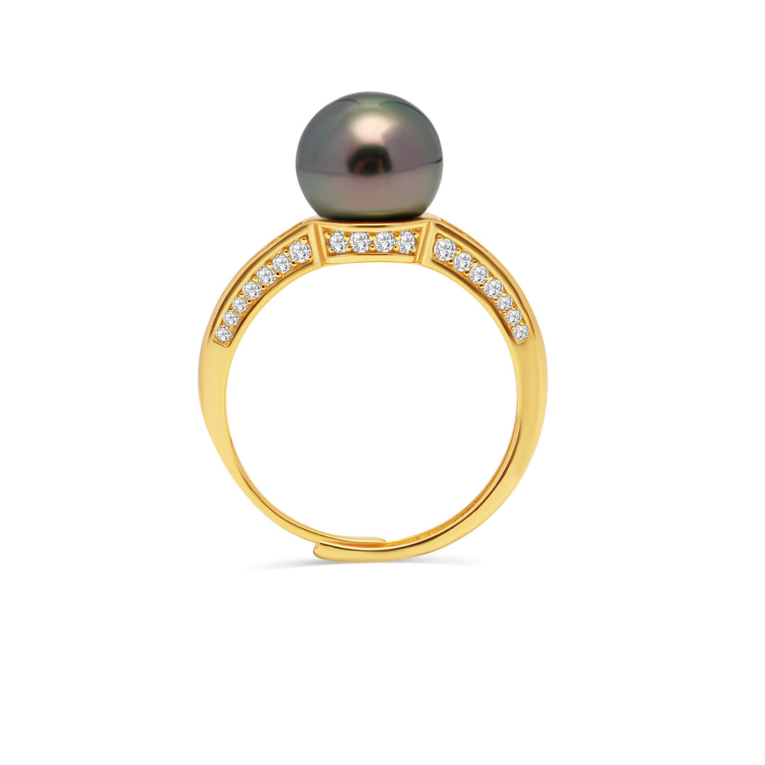 1pcs Tahitian Pearl Ring 925 Silver SHM1810 HL4