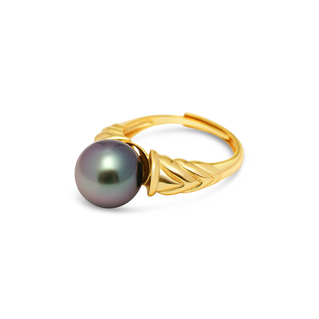 1pcs Tahitian Pearl Ring 925 Silver SHM1824 HL4
