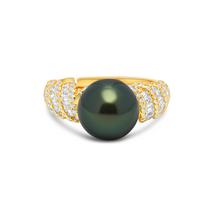 1pcs Tahitian Pearl Ring 925 Silver SHM1825