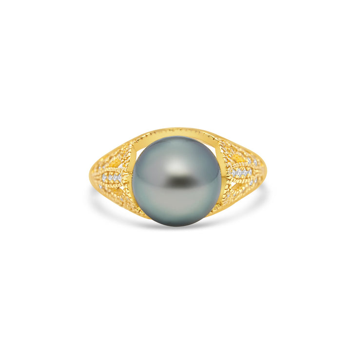 1pcs Tahitian Pearl Ring 925 Silver SHM1903