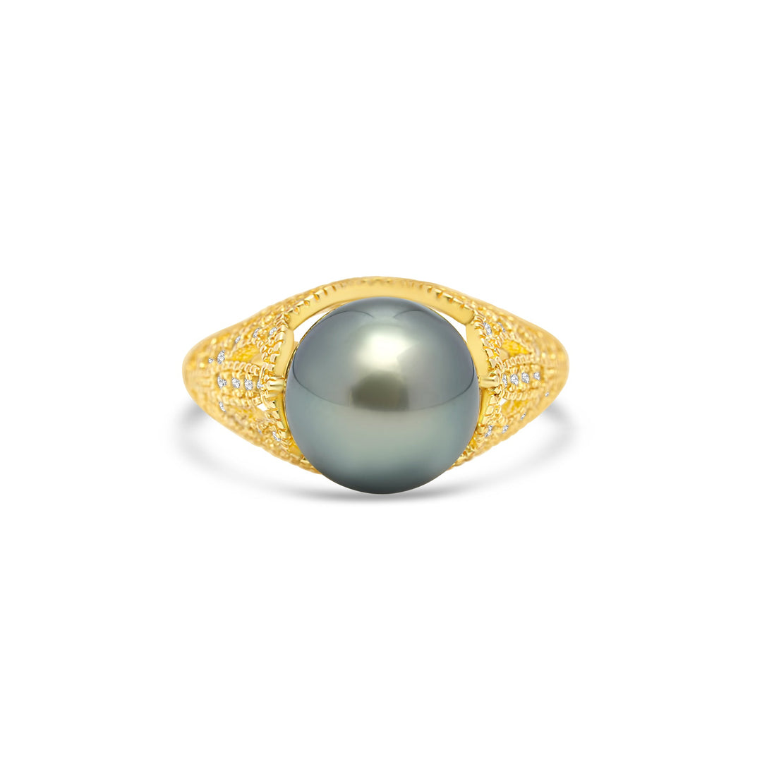 1pcs Tahitian Pearl Ring 925 Silver SHM1903