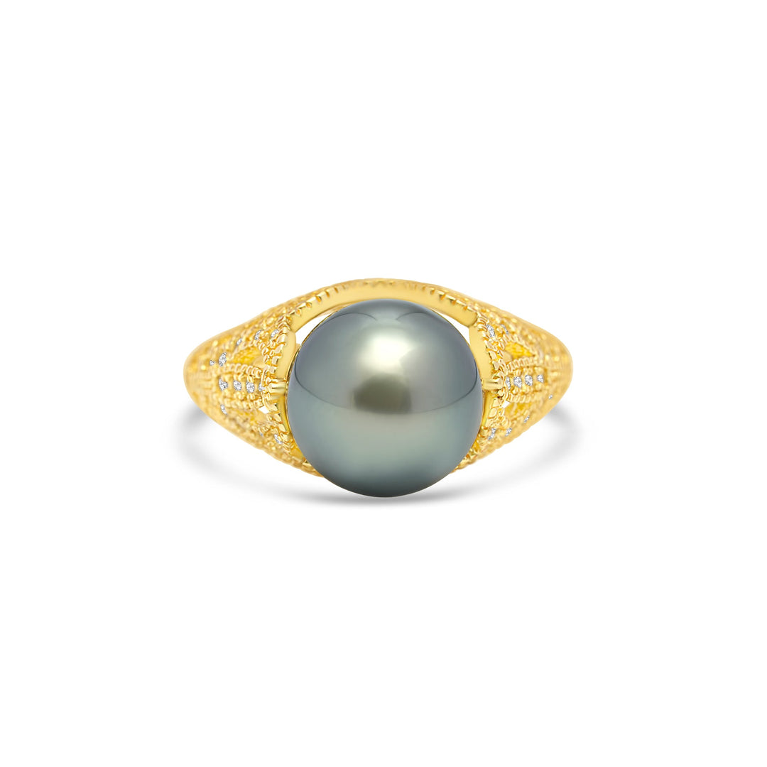 1pcs Tahitian Pearl Ring 925 Silver SHM1903