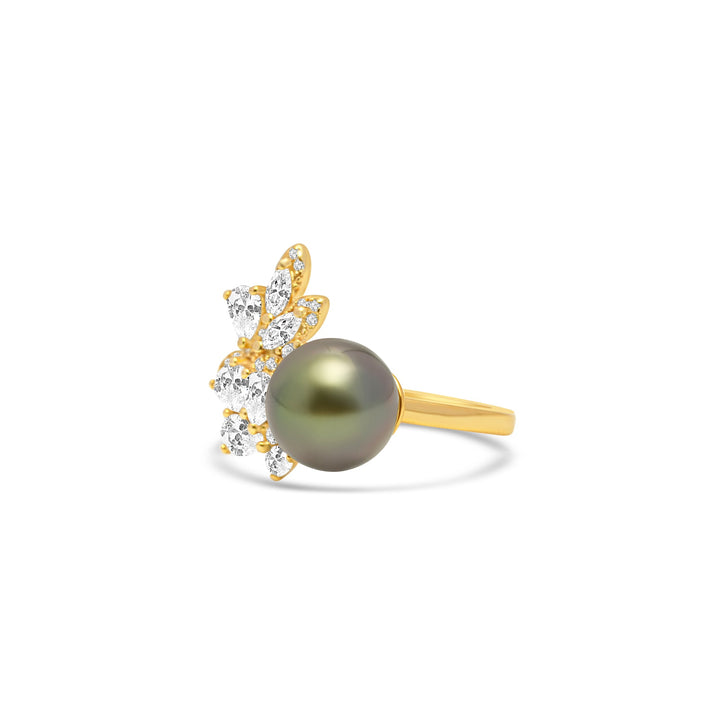 1pcs Tahitian Pearl Ring 925 Silver SHM2068