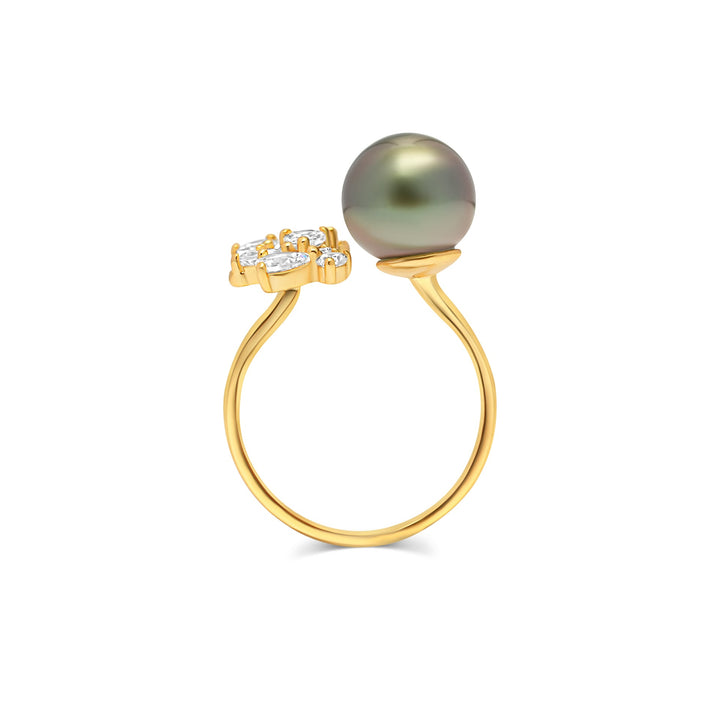 1pcs Tahitian Pearl Ring 925 Silver SHM2068
