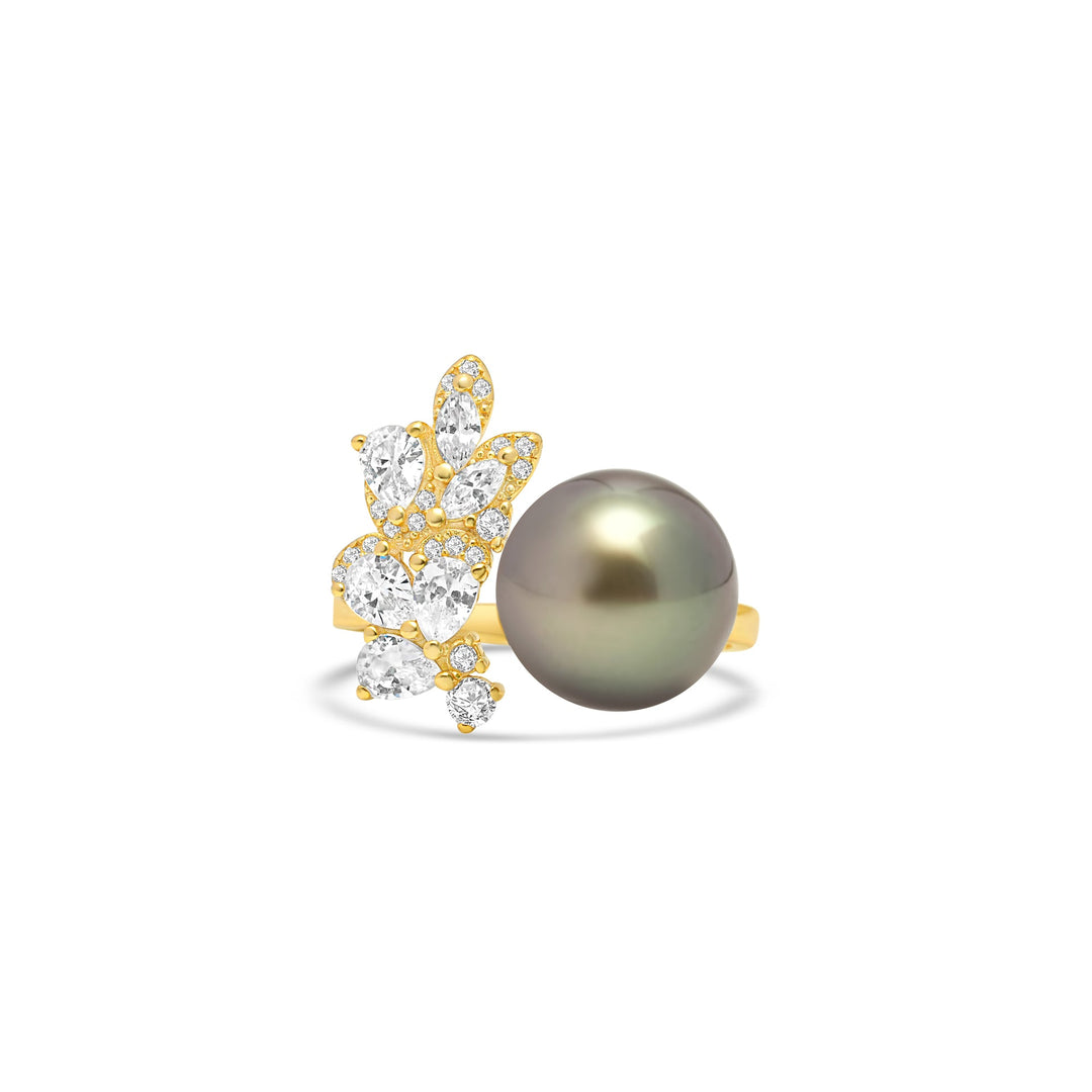 1pcs Tahitian Pearl Ring 925 Silver SHM2068