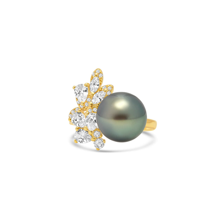 1pcs Tahitian Pearl Ring 925 Silver SHM2068