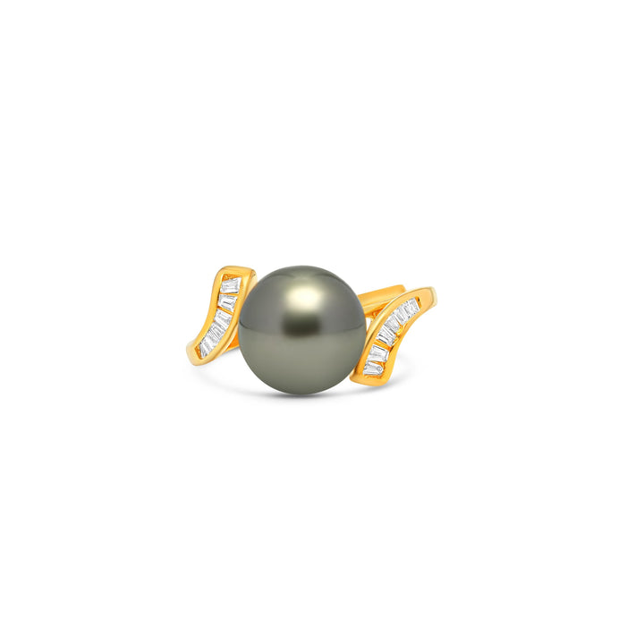 1pcs Tahitian Pearl Ring 925 Silver SHM2086 THMIX4
