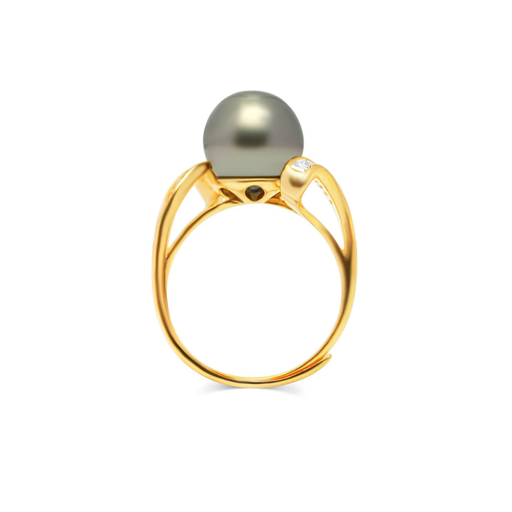 1pcs Tahitian Pearl Ring 925 Silver SHM2086 THMIX4