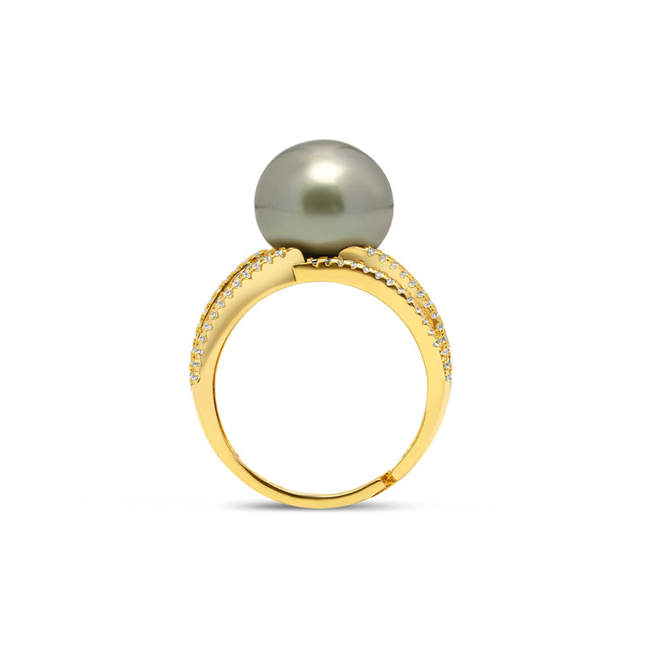 1pcs Tahitian Pearl Ring 925 Silver SHM2121