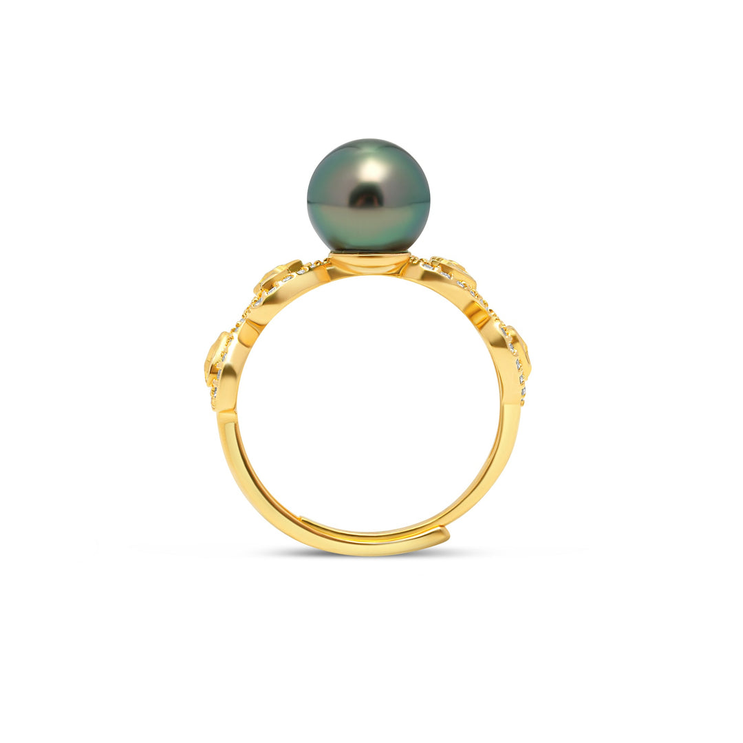 1pcs Tahitian Pearl Ring 925 Silver SHM2255