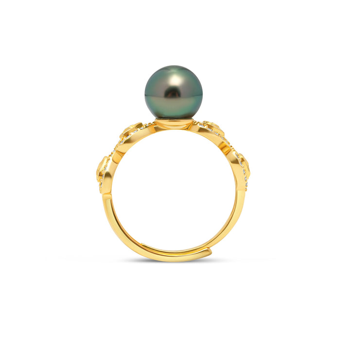 1pcs Tahitian Pearl Ring 925 Silver SHM2255