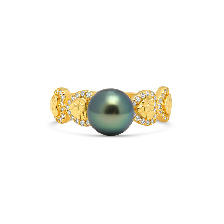 1pcs Tahitian Pearl Ring 925 Silver SHM2255
