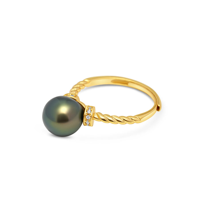 1pcs Tahitian Pearl Ring 925 Silver SHM729 CMP1