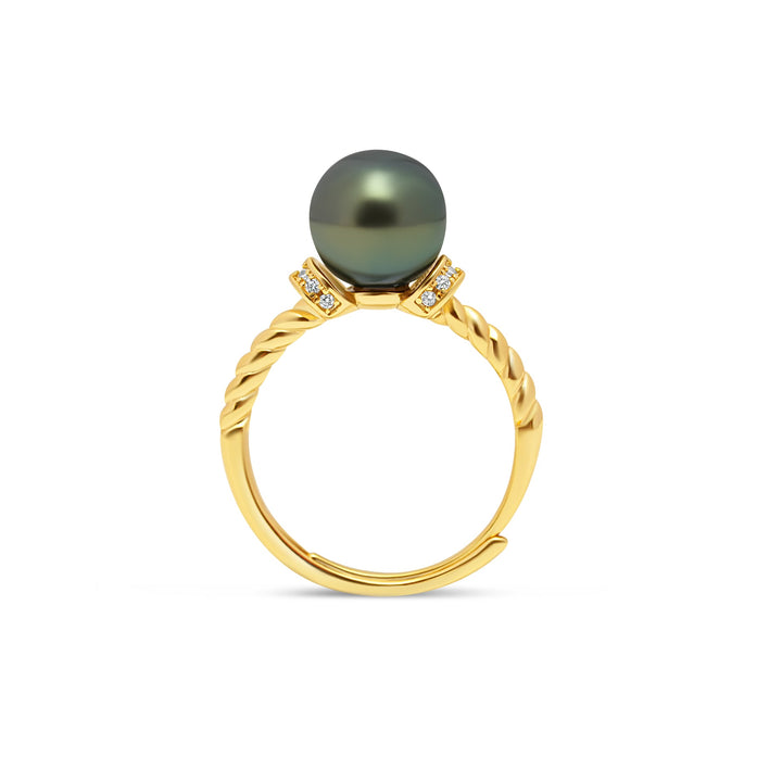 1pcs Tahitian Pearl Ring 925 Silver SHM729 CMP1