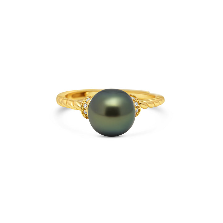 1pcs Tahitian Pearl Ring 925 Silver SHM729 CMP1