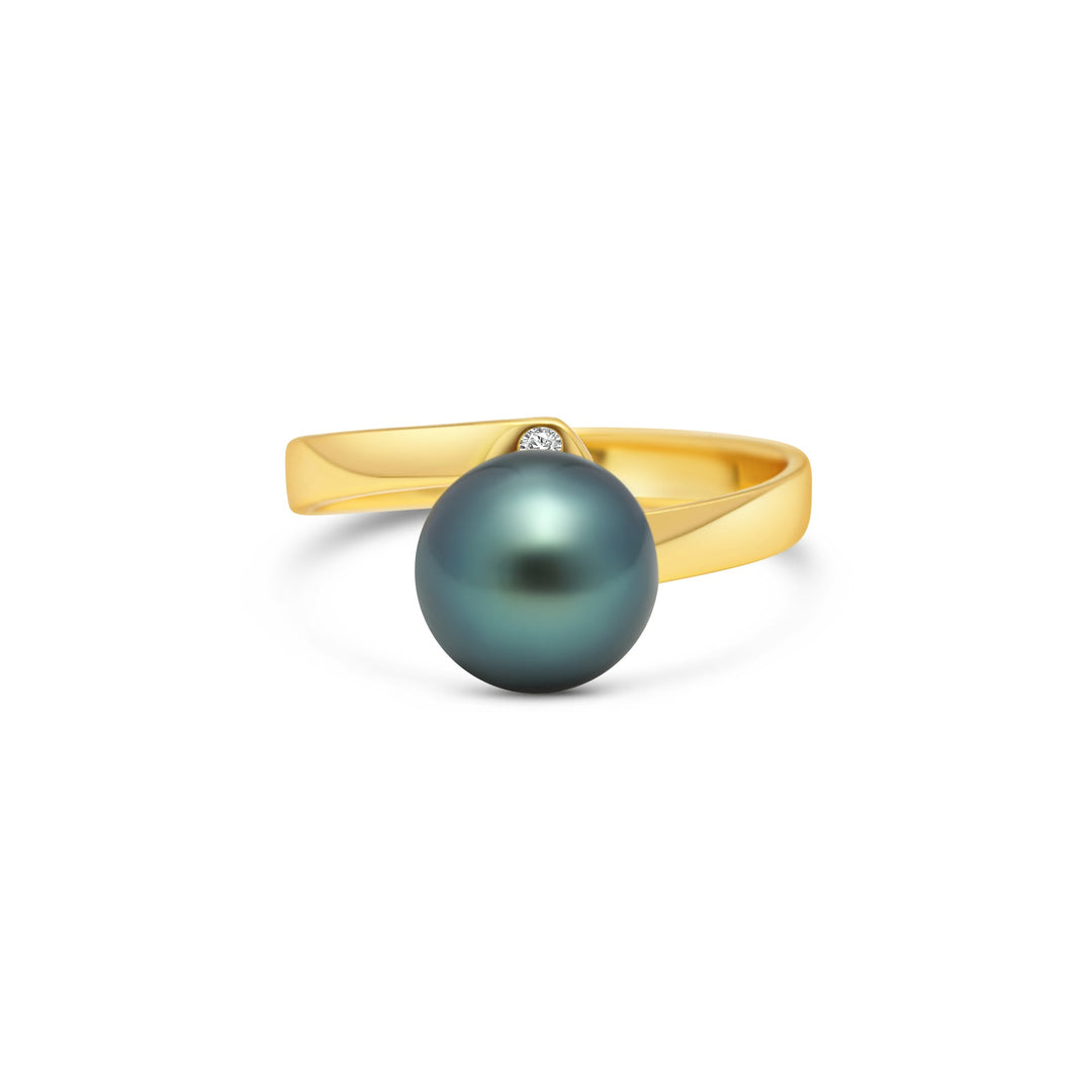 1pcs Tahitian Pearl Ring 925 Silver SHM756