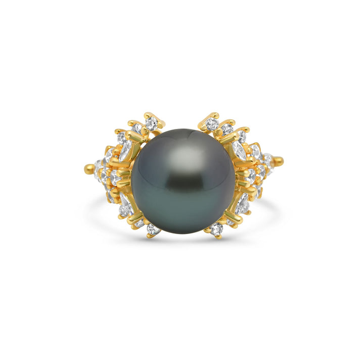 925 Sterling Silver Tahitian Pearl Ring SHM1401