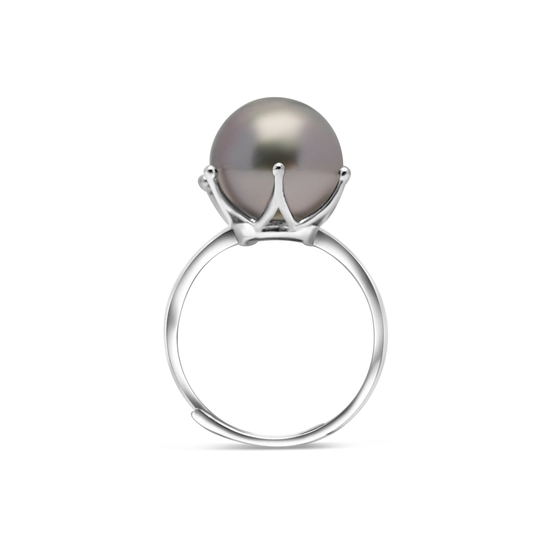 925 Sterling Silver Tahitian Pearl Ring SHM1397