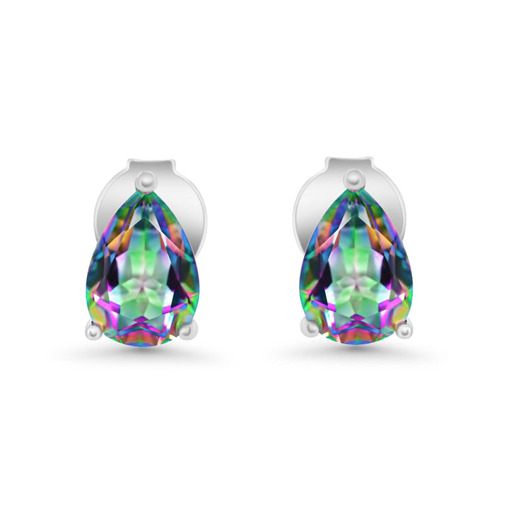 Earring Rainbow Quartz Pear Cut jewelry.