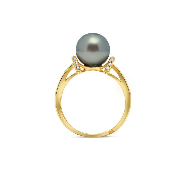 925 Sterling Silver Tahitian Pearl Ring SHM1394