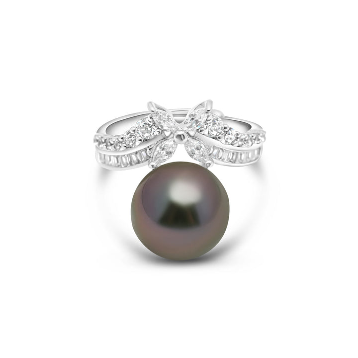 925 Sterling Silver Tahitian Pearl Ring SHM1392