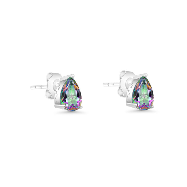 Earring Rainbow Quartz Pear Cut jewelry.