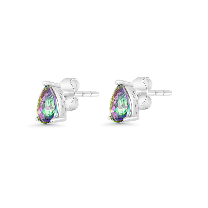 Earring Rainbow Quartz Pear Cut jewelry.