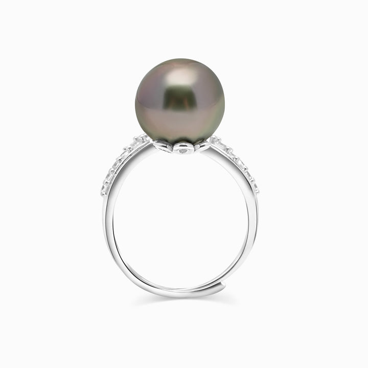 925 Sterling Silver Tahitian Pearl Ring SHM1392